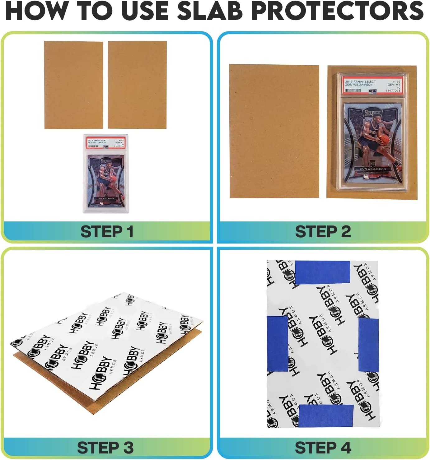 Hobby Armor Graded Card Shipping Protectors 4″ x 6″ Trading Card Mailer 500 Pack