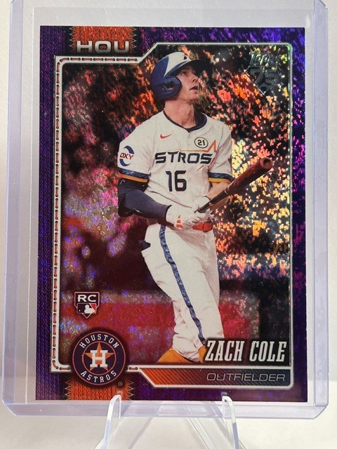 2026 Topps Series 2 Zach Cole #601 Purple Holo Astros RC /250