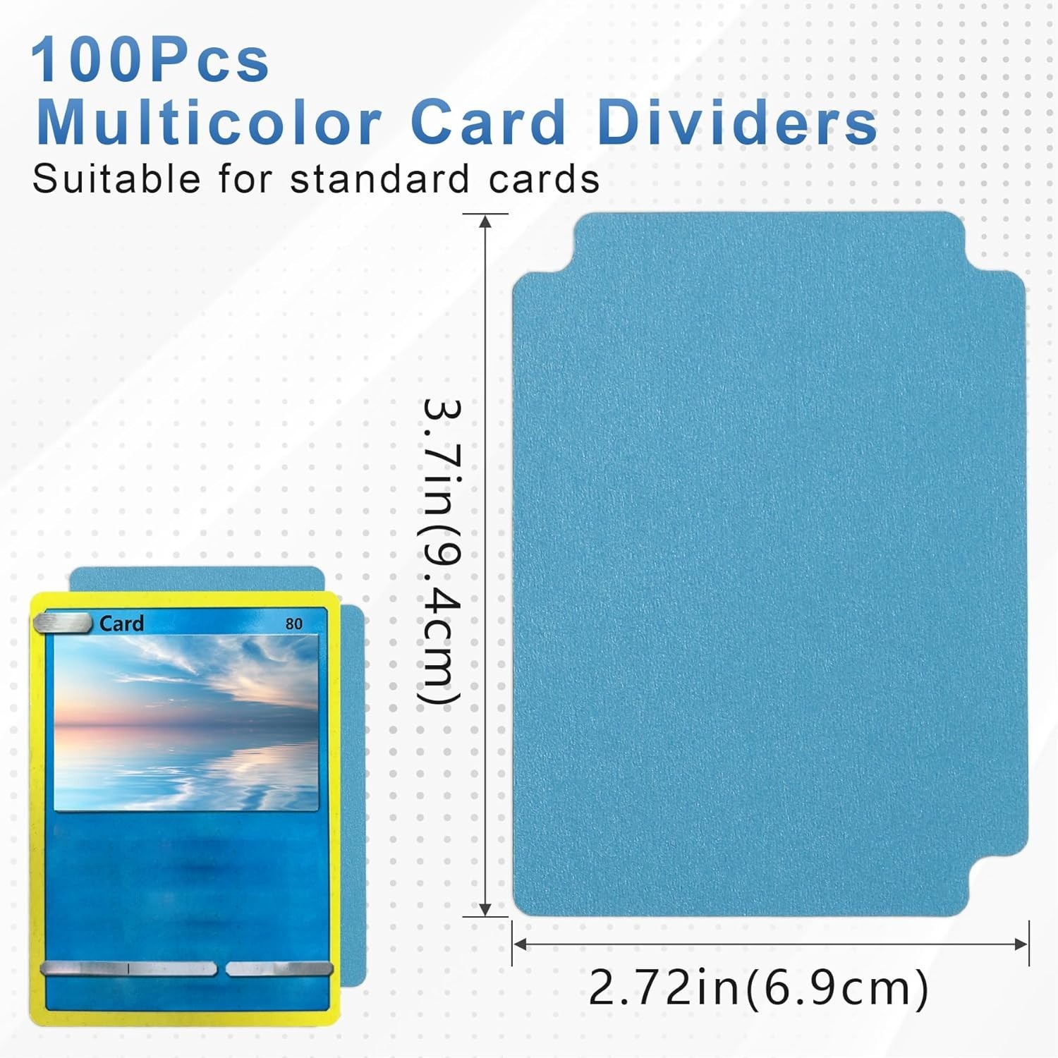 Durable 100-Pack Trading Card Dividers With Writable Surface for Easy Sorting