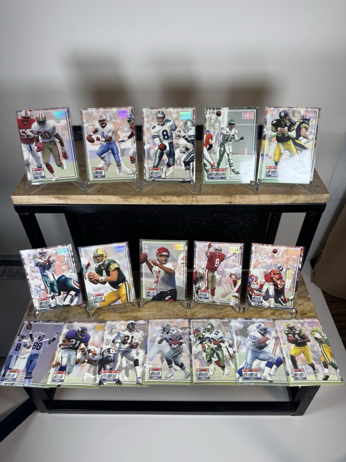Pro Set Power Football Lot 17 Hall Of Famer Greats Jerry Rice, Troy Aikman