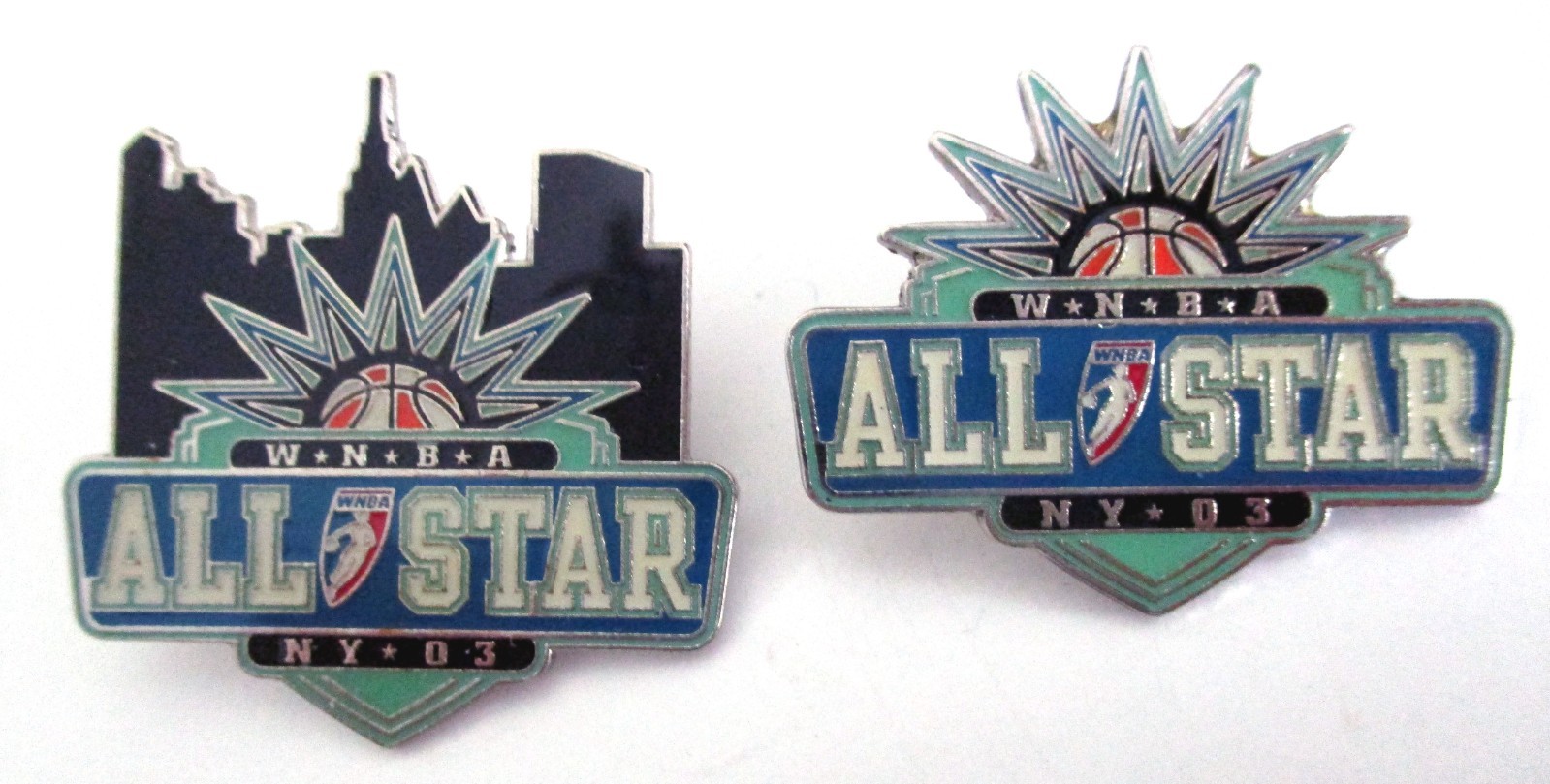 2003 WNBA All Star Game Pins (2), Madison Square Garden, NYC, New York Liberty