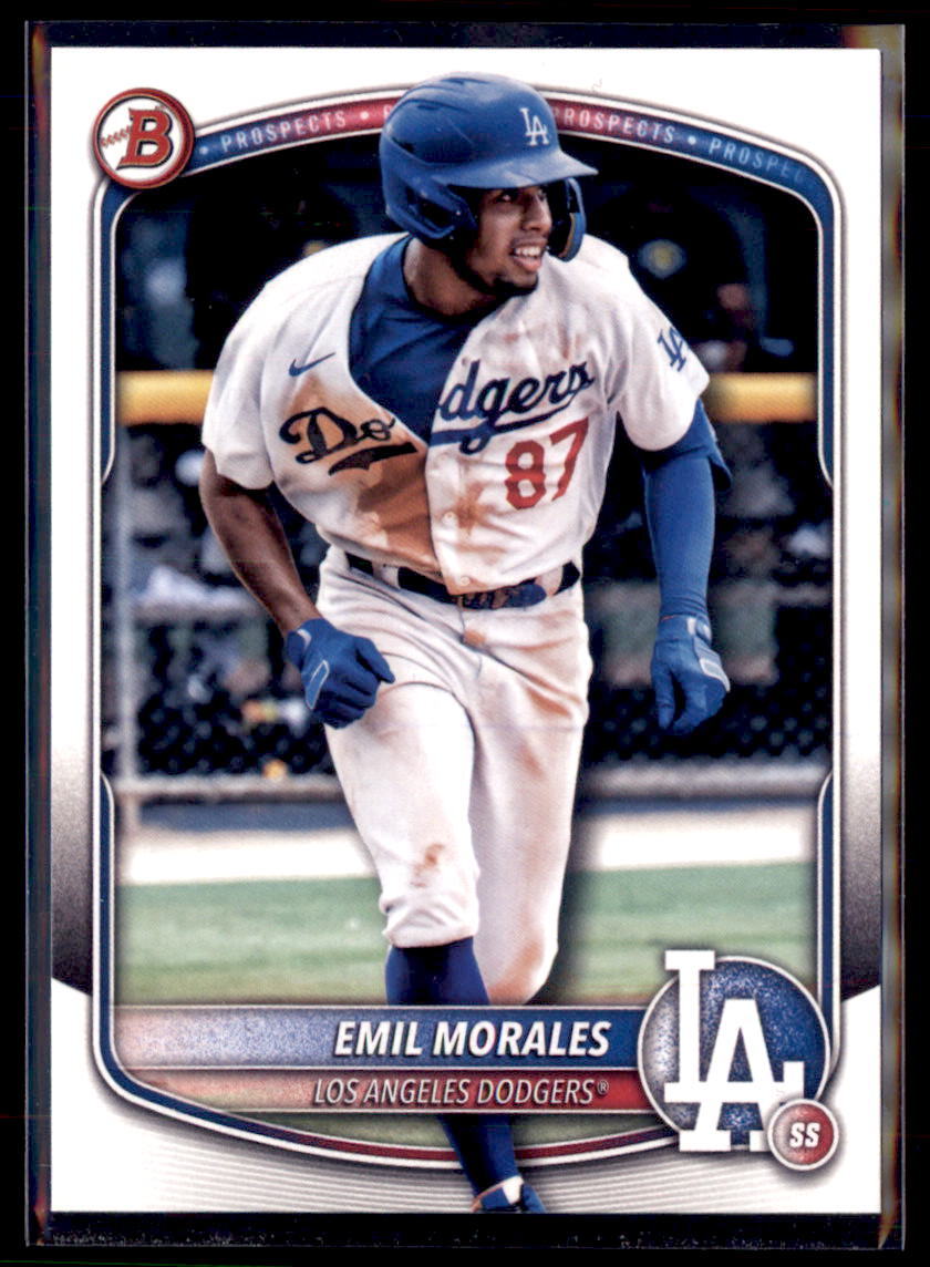 2025 Bowman Prospect Paper Emil Morales Los Angeles Dodgers #BP-127 5 Card Lot