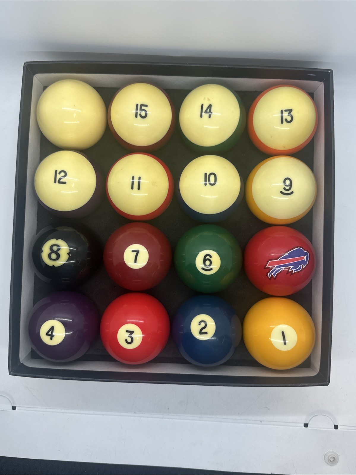 Buffalo Bills Pool Billiards Ball Complete Set with 5 Ball NFL Team Logo