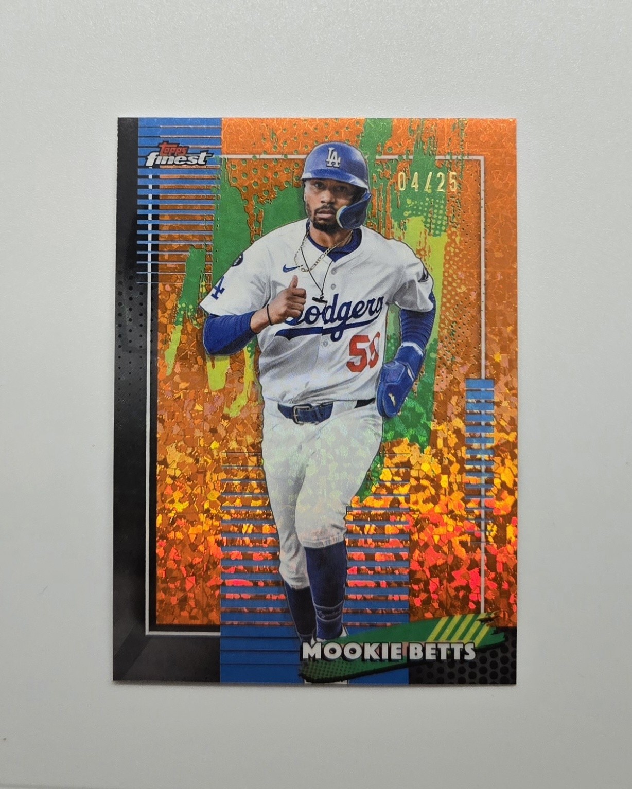 🔥2026 Topps Finest – Mookie Betts #5 Orange Refractor /25 Dodgers