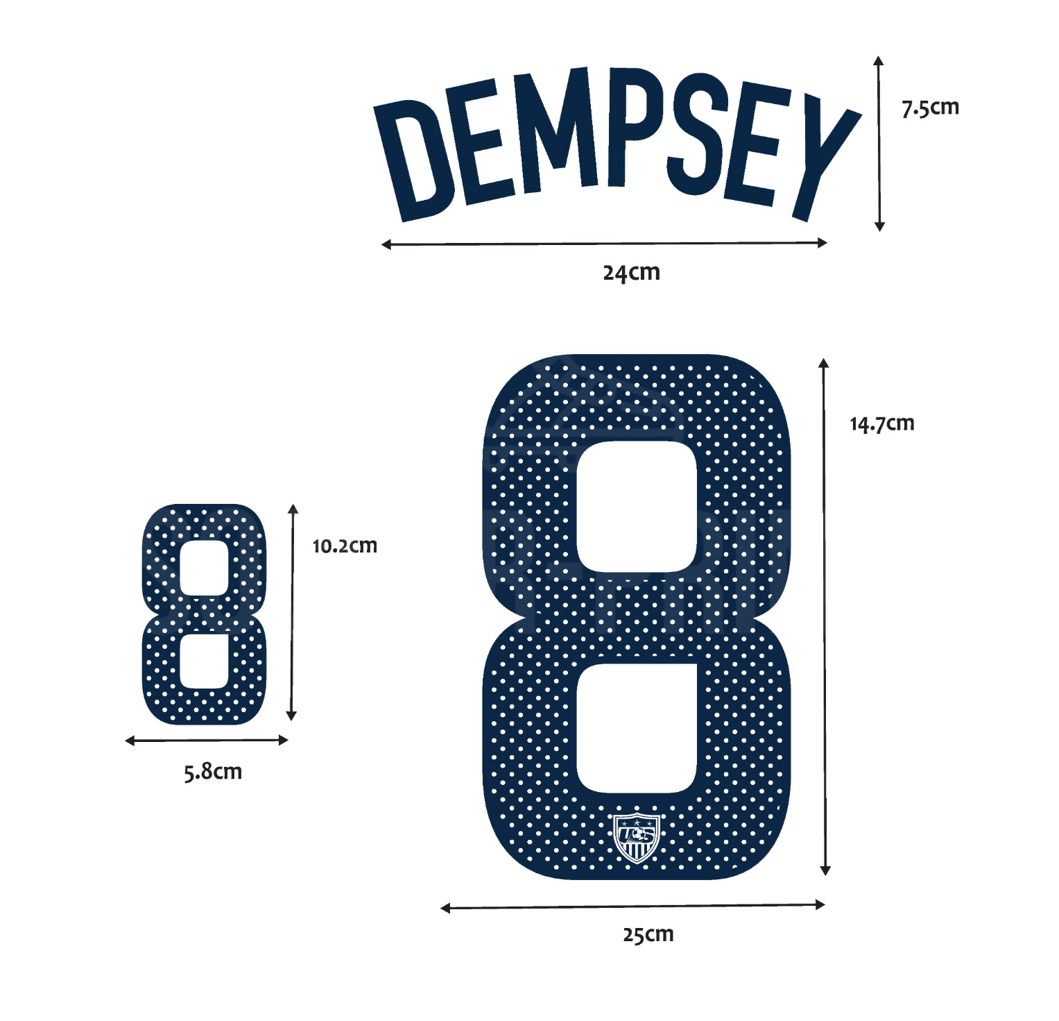 Name&Number Set For USMNT World Cup 2010 Home&Away Top Football Soccer