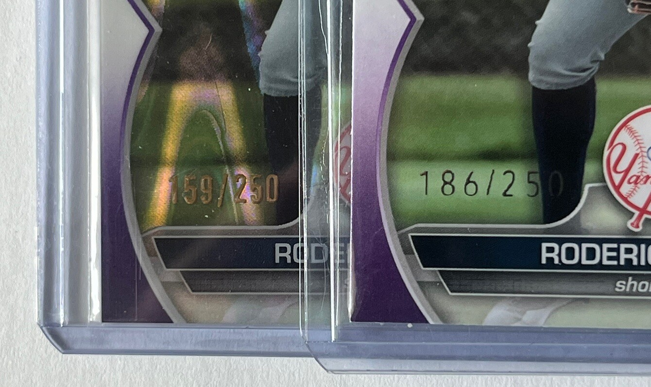 🔥 Roderick Arias 2023 Bowman Chrome Color Parallel Variations Lot BCP-135 🔥