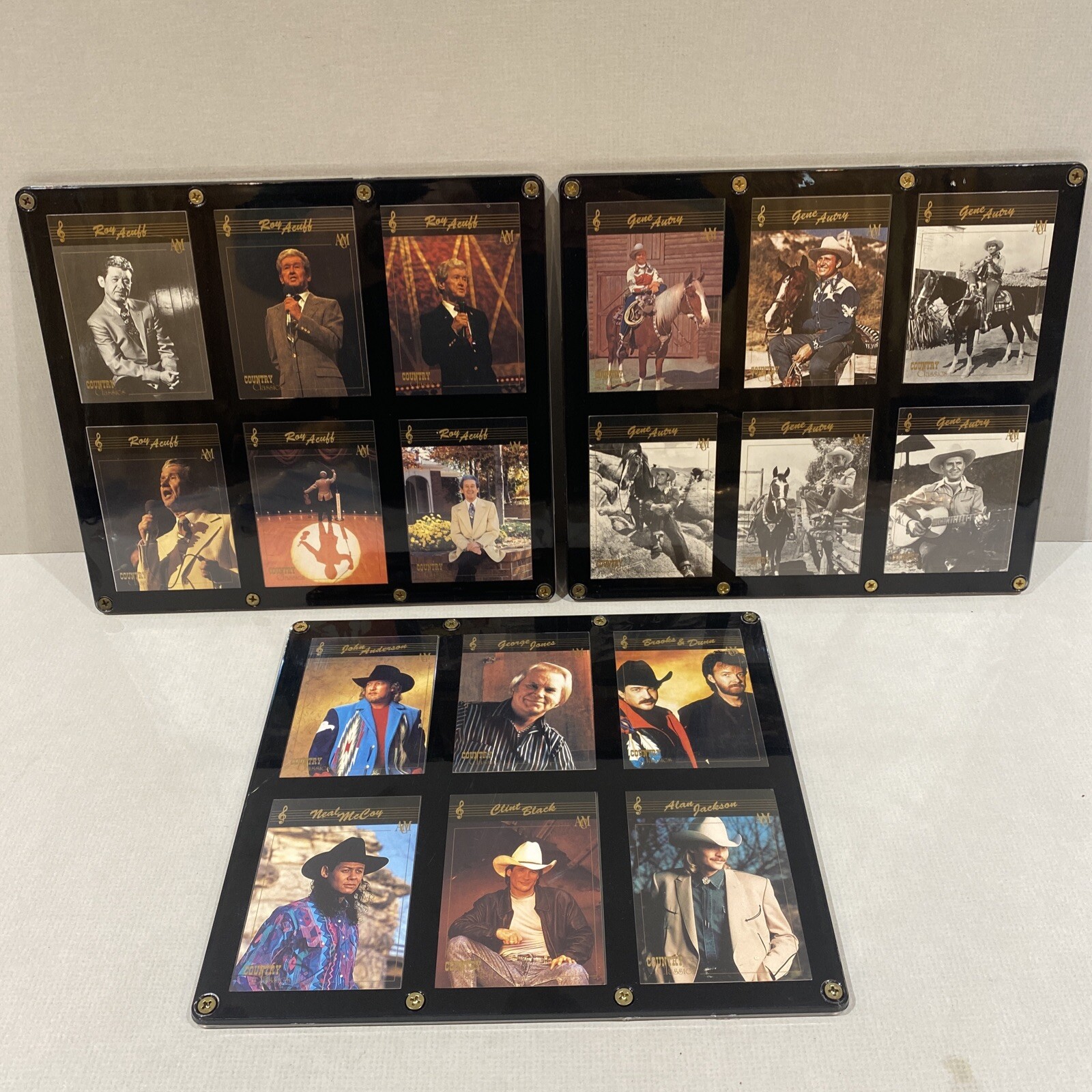 3 Vintage 6 Trading Card Holder Ultimate Collections #5736 Recessed Card Area
