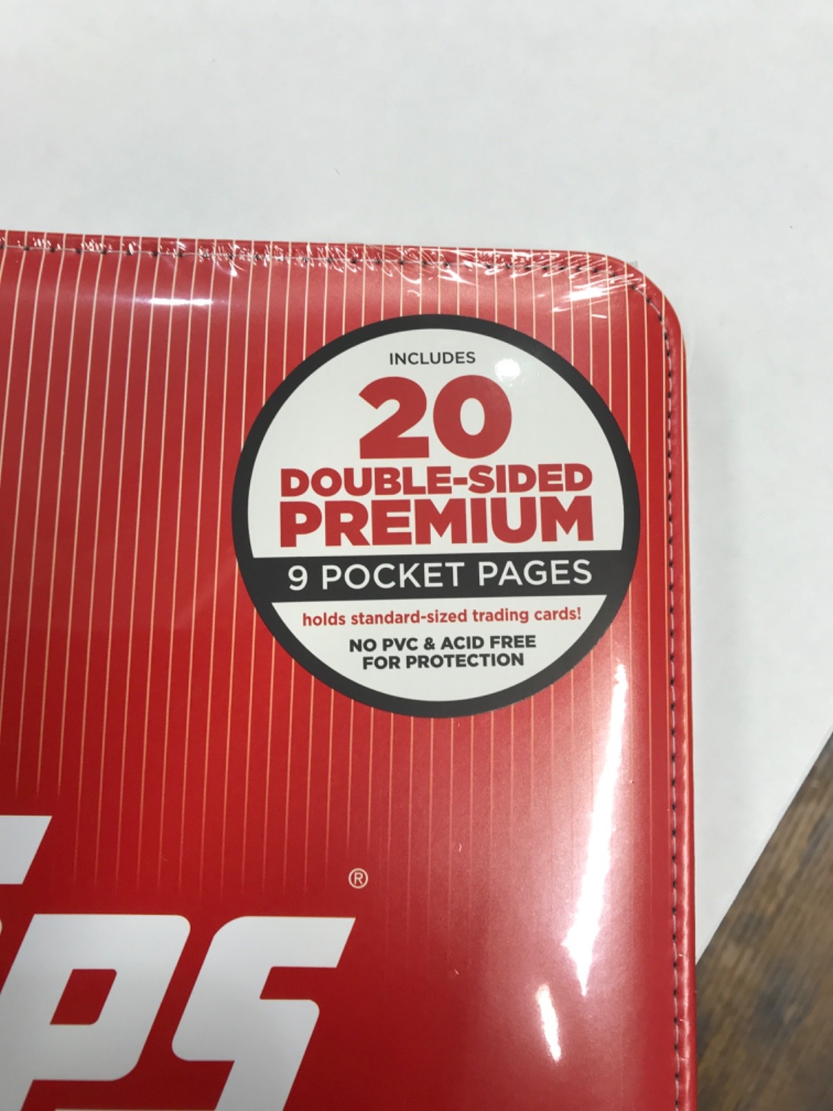 Topps Official 3-Ring Collector Binder + 20 Pages Holds 360 Cards – Red New