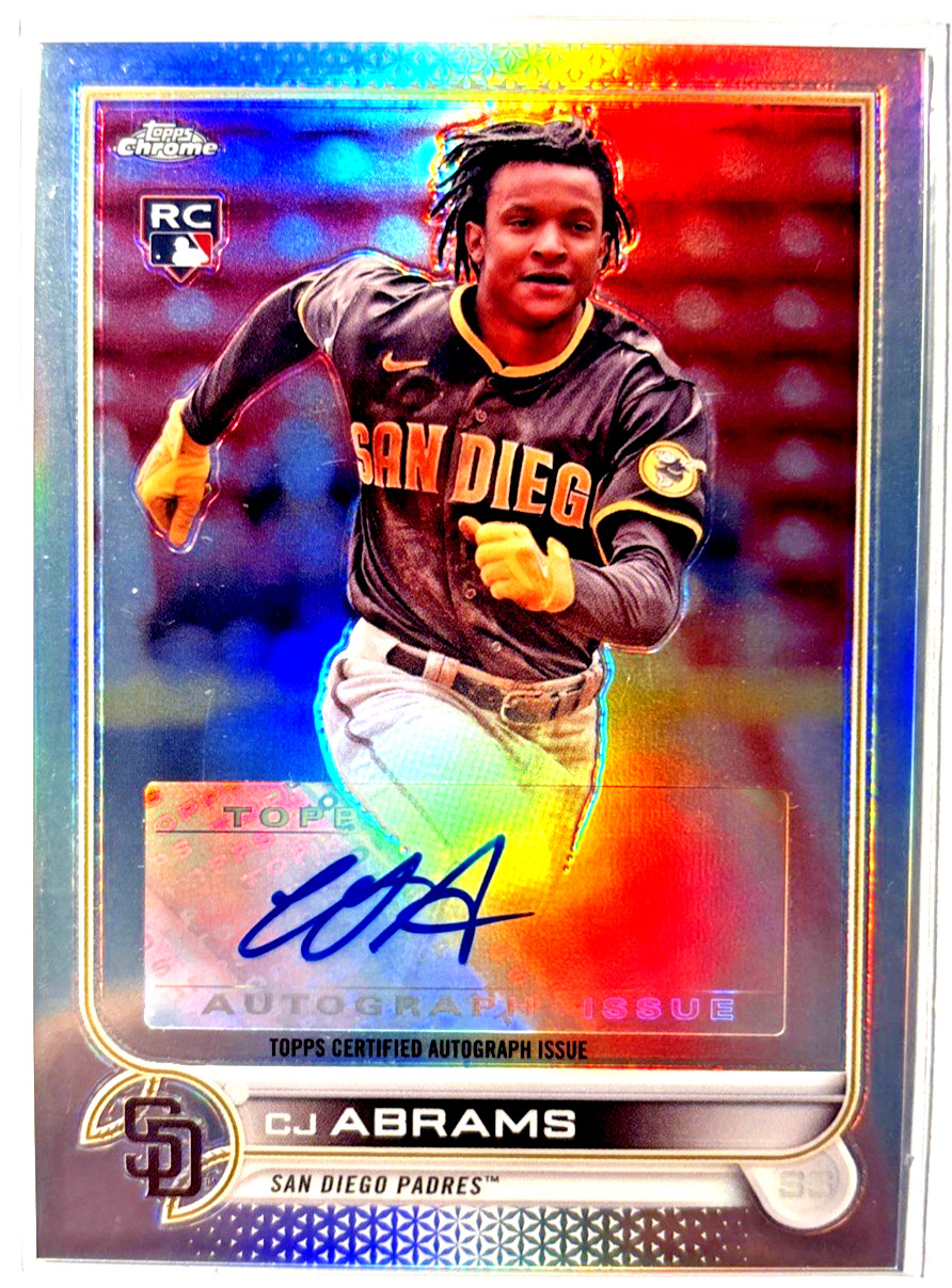 2022 Topps Chrome Update Series Autographs C.J. Abrams #AC-CA RC
