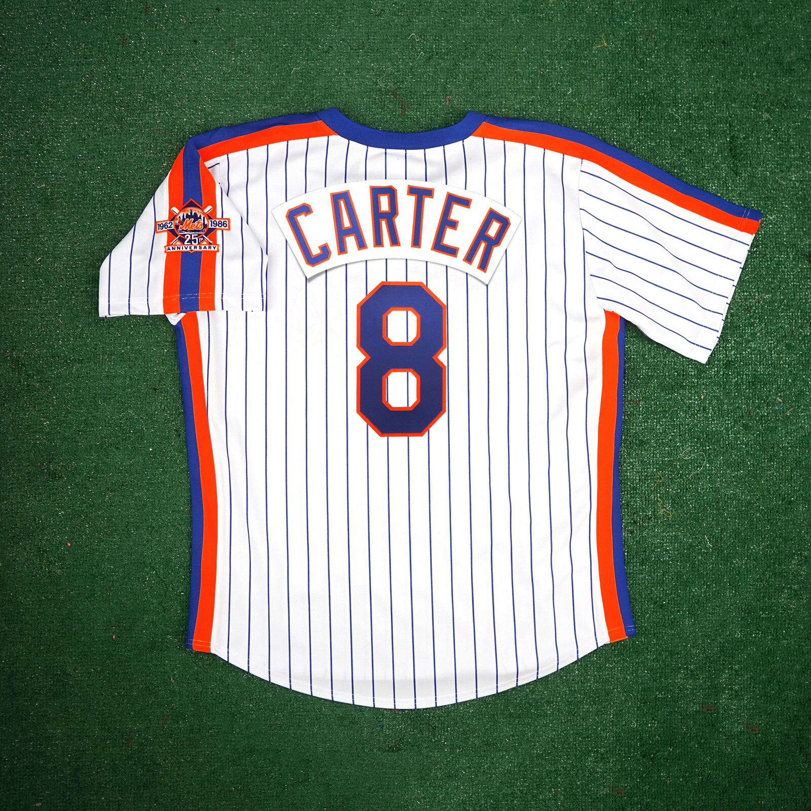 Gary Carter 1986 New York Mets Home Cooperstown Men’s Jersey w/ 25th Patch