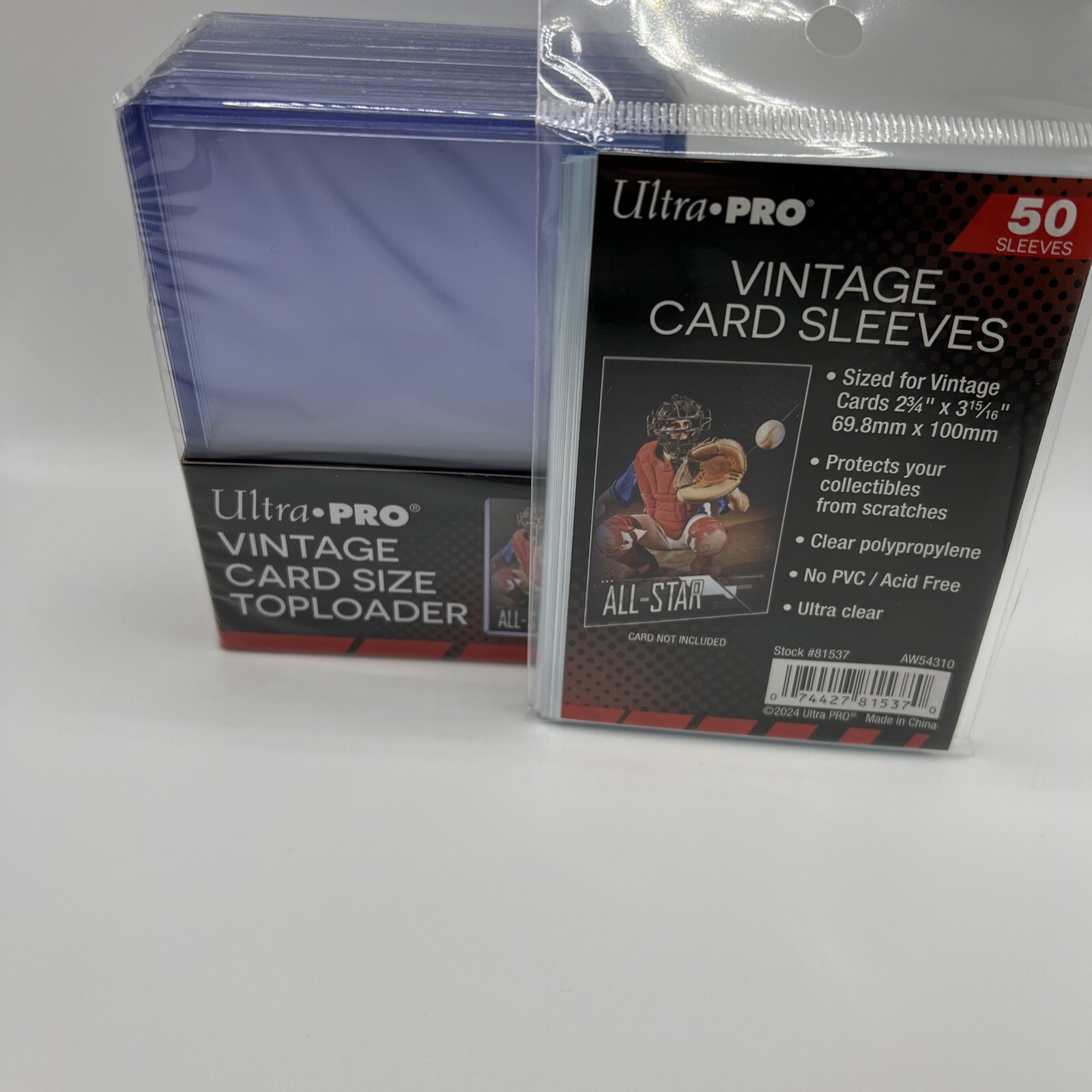 Ultra Pro Toploaders 35pt 1 Pack of 25 for VINTAGE SIZED Cards And Sleeves