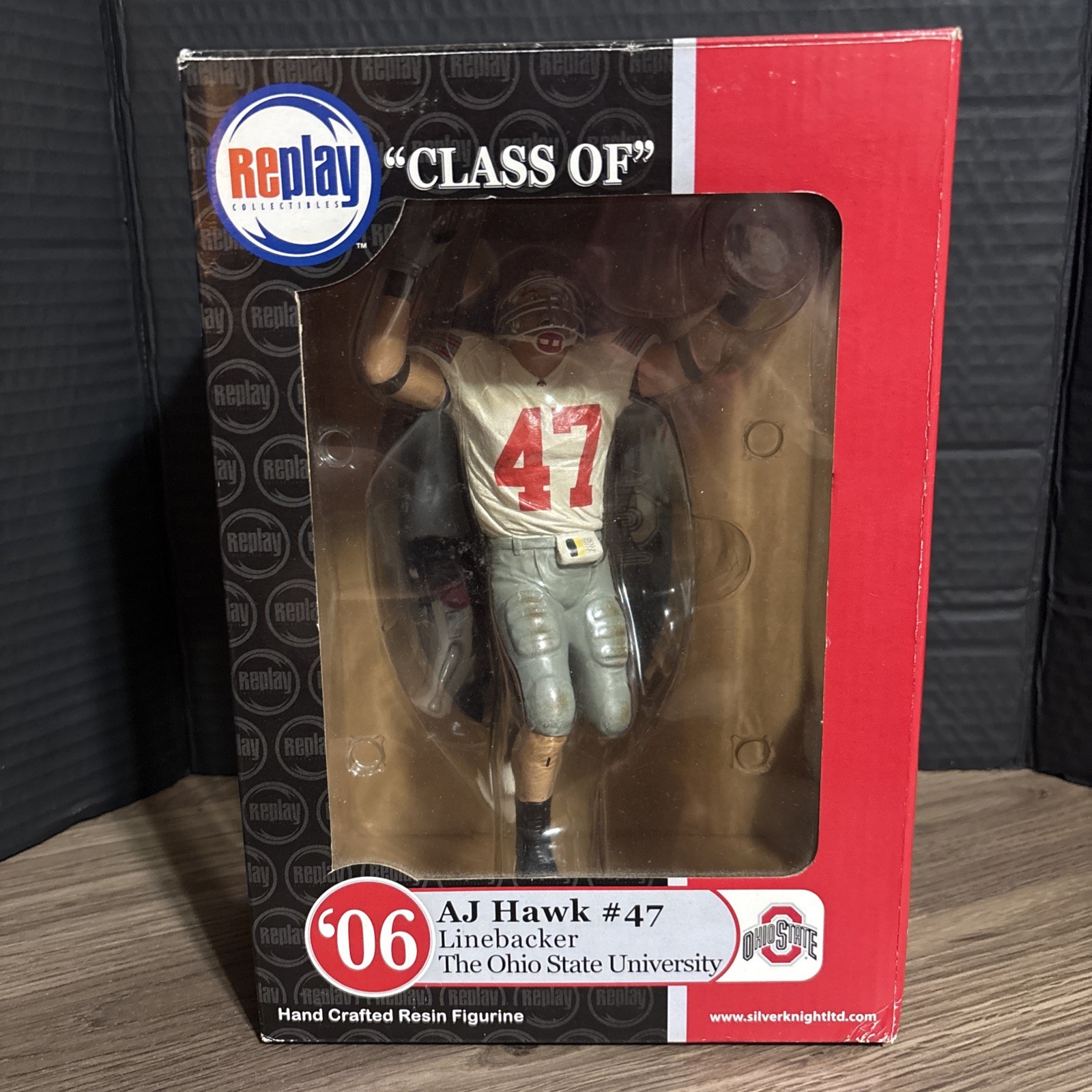 Replay Ohio State Buckeyes Class of 06 A J Hawk Hand Crafted Resin Figurine
