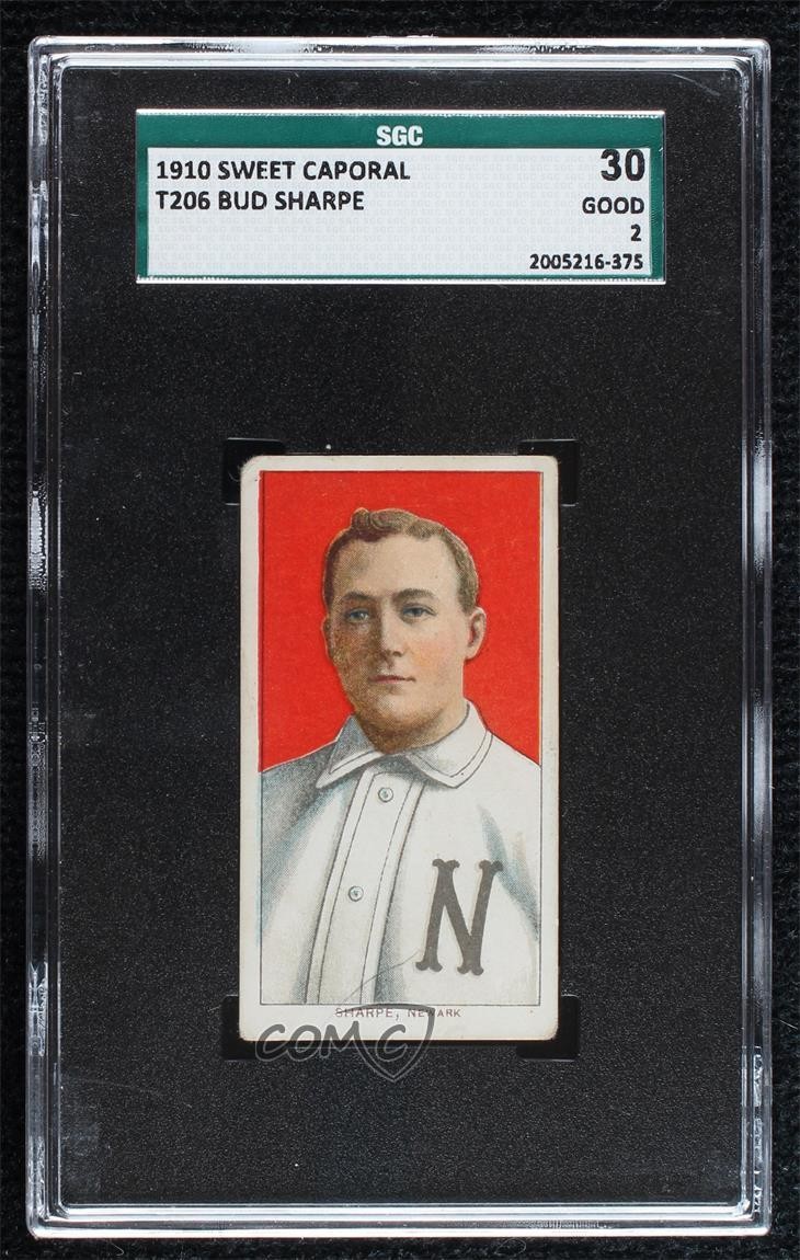 1909-11 T206 Sweet Caporal 350 Factory No 25 Back Bud Sharpe 0q4x
