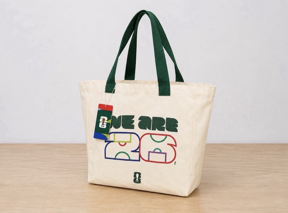 Official FIFA World Cup 2026 canvas Tote Bag Multicolor green Handles New