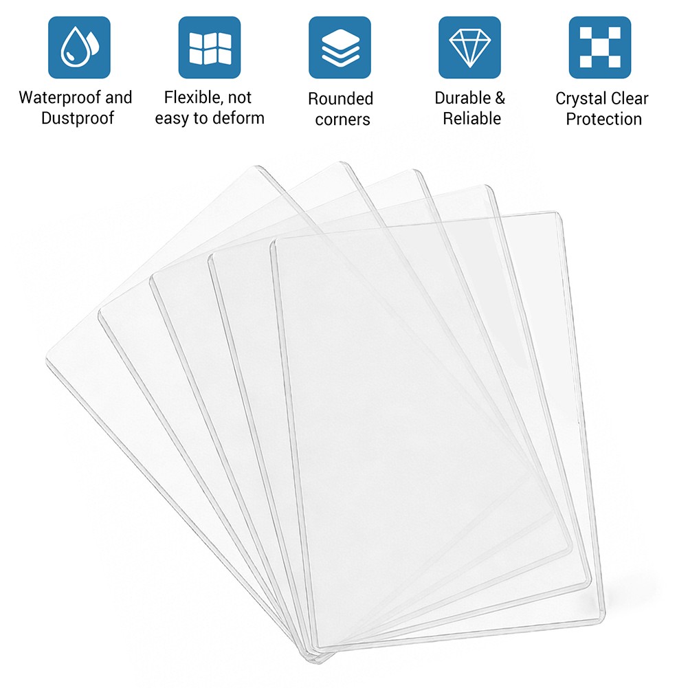 Rigid 6×9 Inch Hard Plastic Protector Sleeves for Trading Cards Photo Postcard