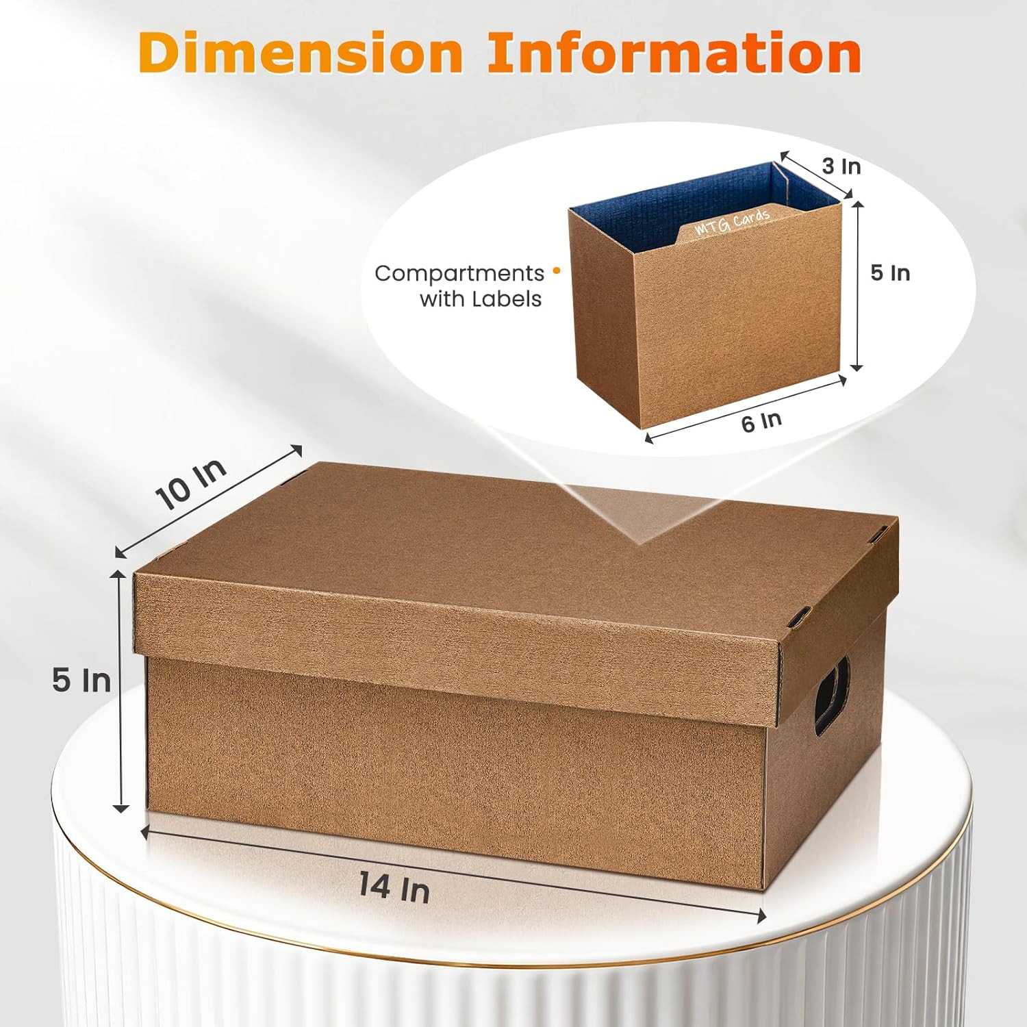 Card Storage Box, 6000 Count Bulk Card Storage Boxes, 5-Layer Corrugated Cardboa