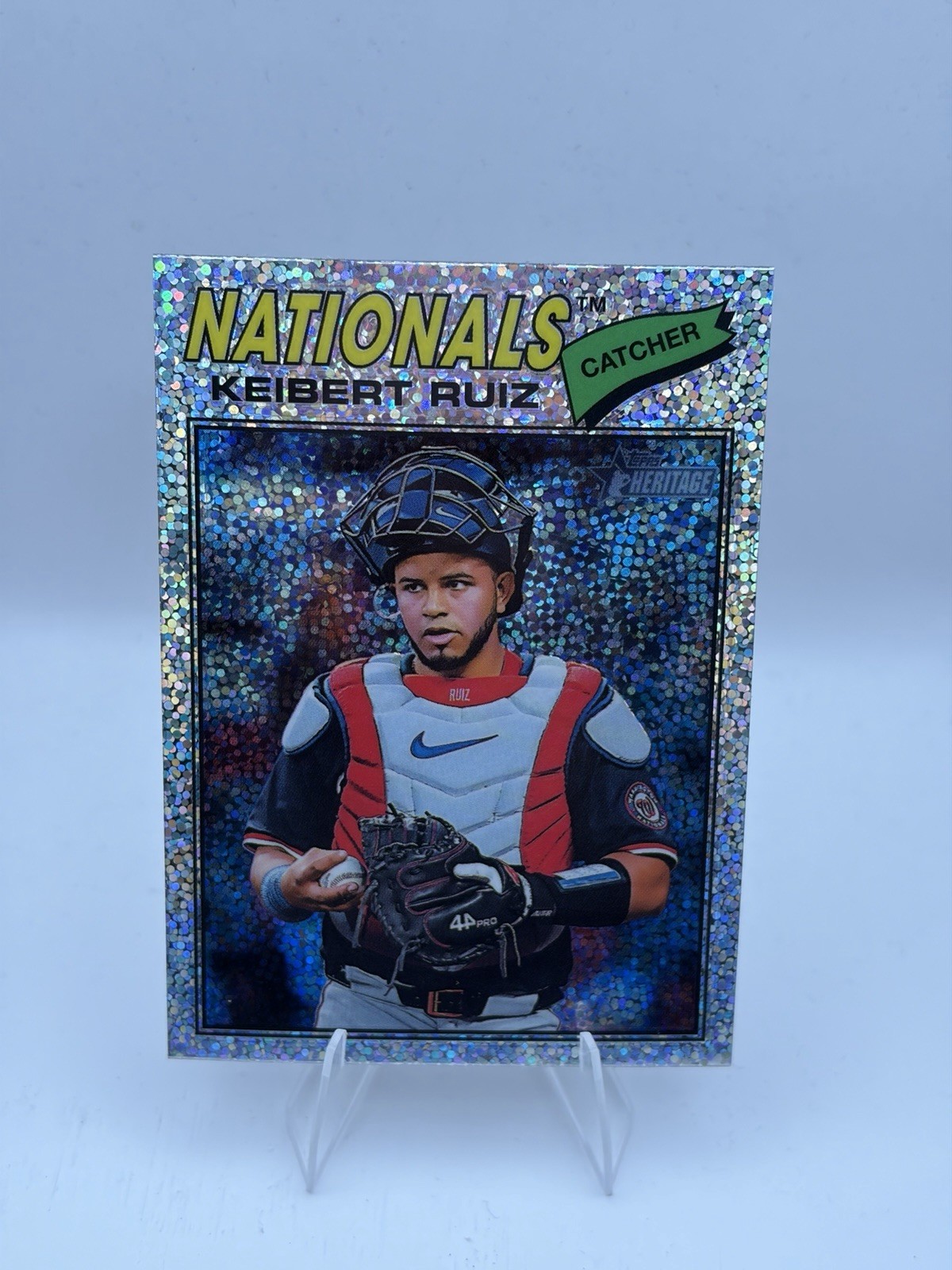 2026 Topps Heritage Silver Sparkle 201 Keibert Ruiz, Washington Nationals SP
