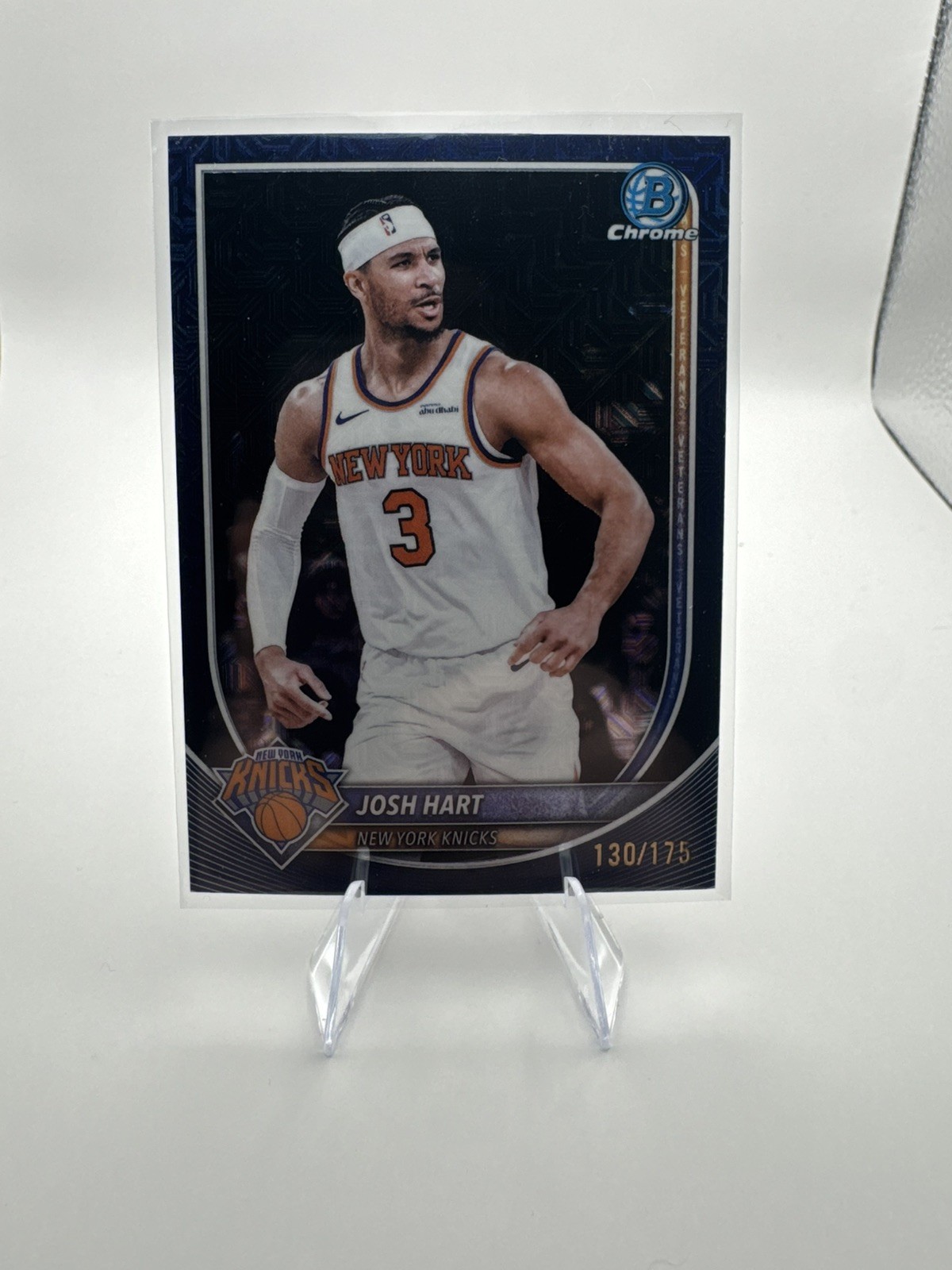 2025-26 Bowman Chrome Josh Hart Dark Blue Mojo /175 Knicks Color Match