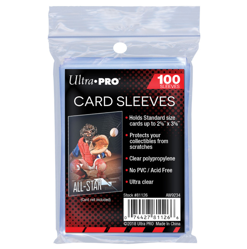 (100-Pack) Ultra Pro Soft Trading Card Sleeves Zip Lock Pack – Acid/PVC Free