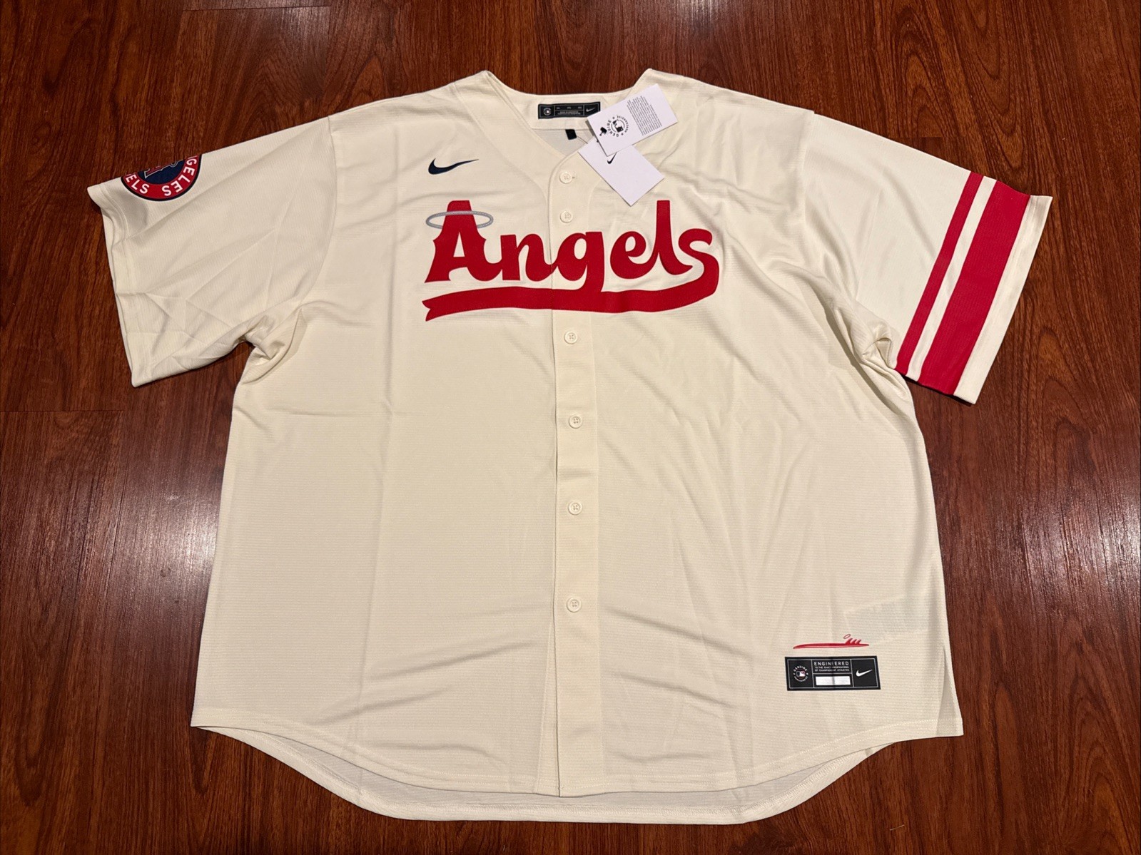 Nike Men’s Los Angeles Angels City Connect Baseball Cream Jersey 3XL XXXL MLB
