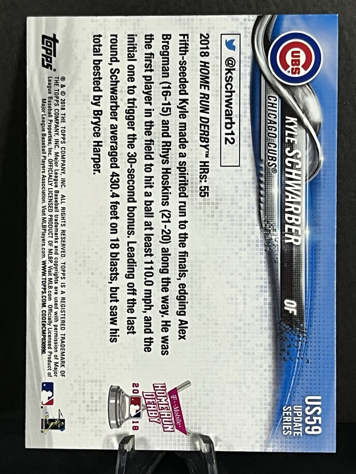 2018 Topps Update Kyle Schwarber Rainbow Foil #US59 – Chicago Cubs
