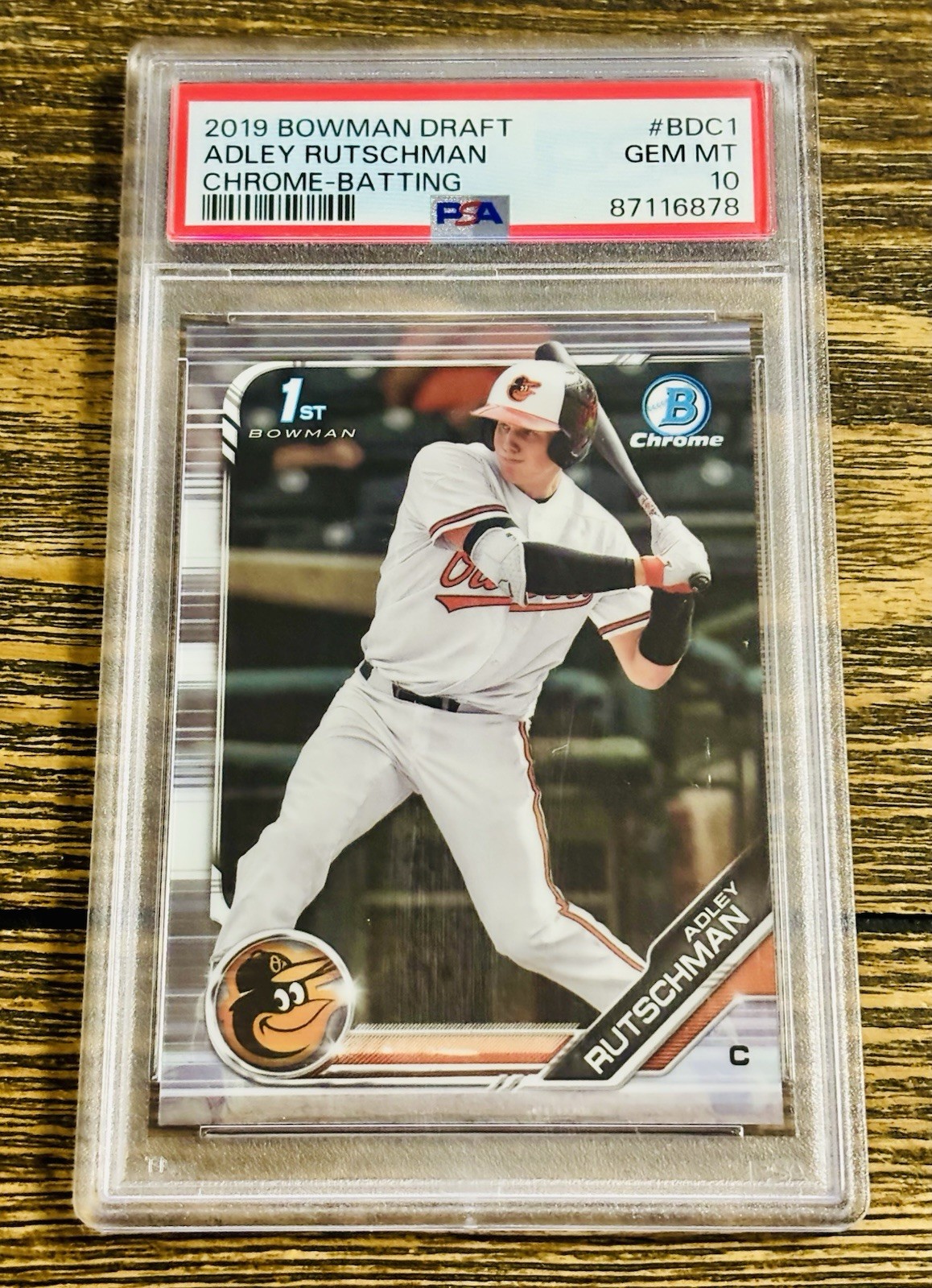 2019 Bowman Draft Adley Rutschman Chrome 1st Prospect Orioles PSA 10 Gem Mint