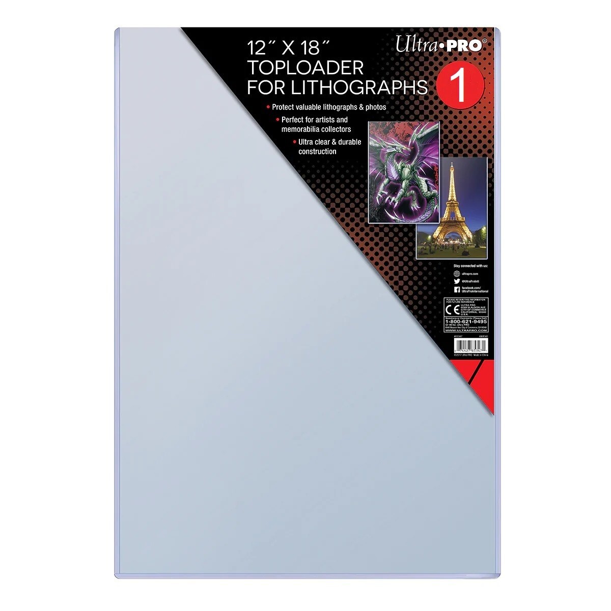 (1-Piece) Ultra Pro 12×18 Toploader Memorabilia Artwork Photo Lithograph Holder