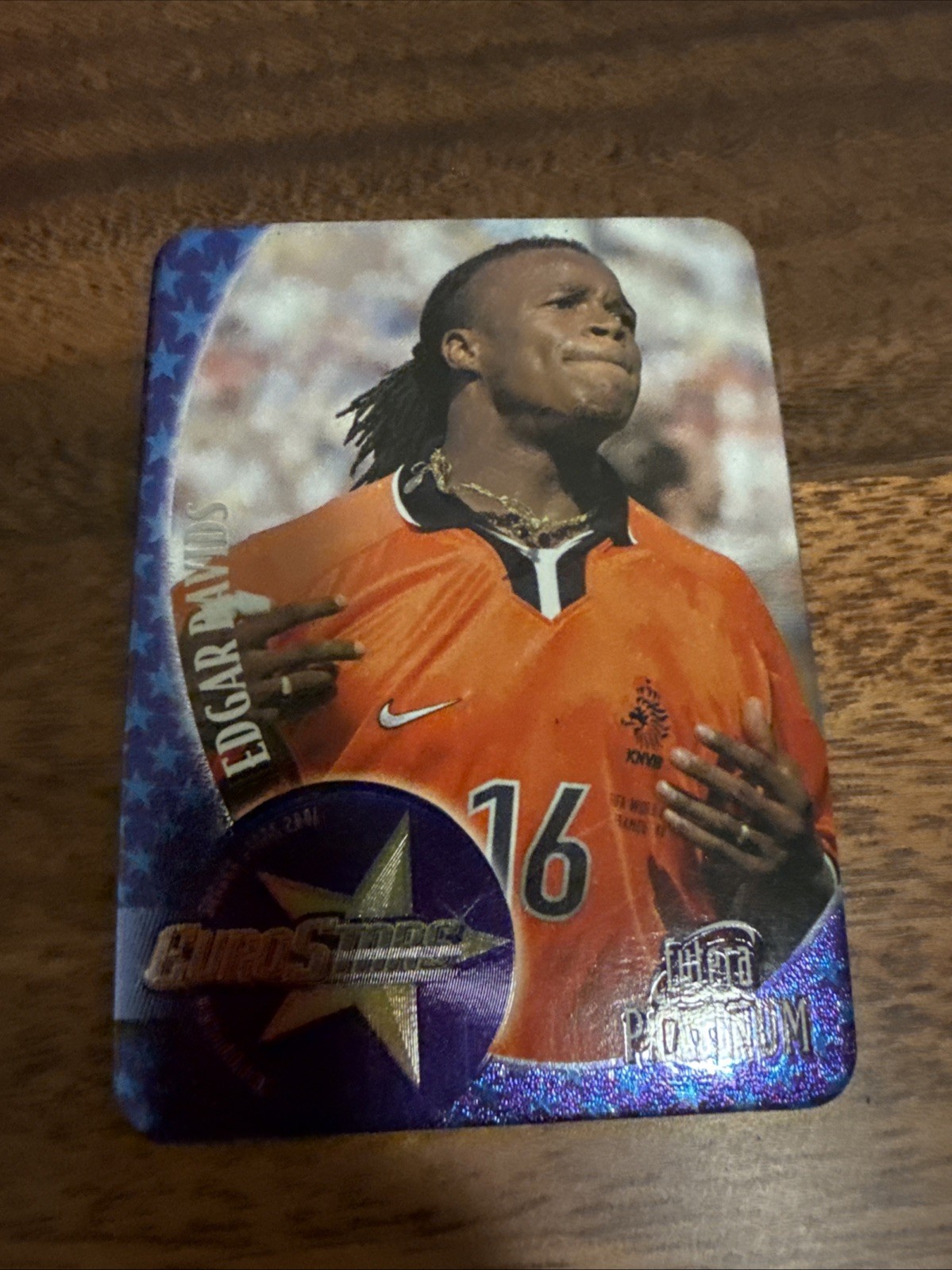 2001 Futera Platinum World Stars Eurostars /3800 Edgar Davids #EU6