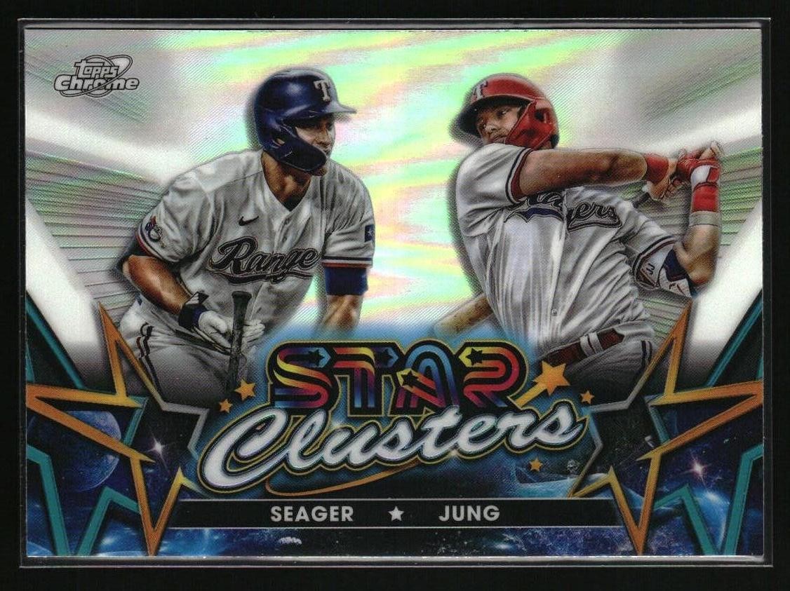 2023 Topps Cosmic Chrome Star Clusters Josh Jung / Corey Seager #SC-13 Rangers