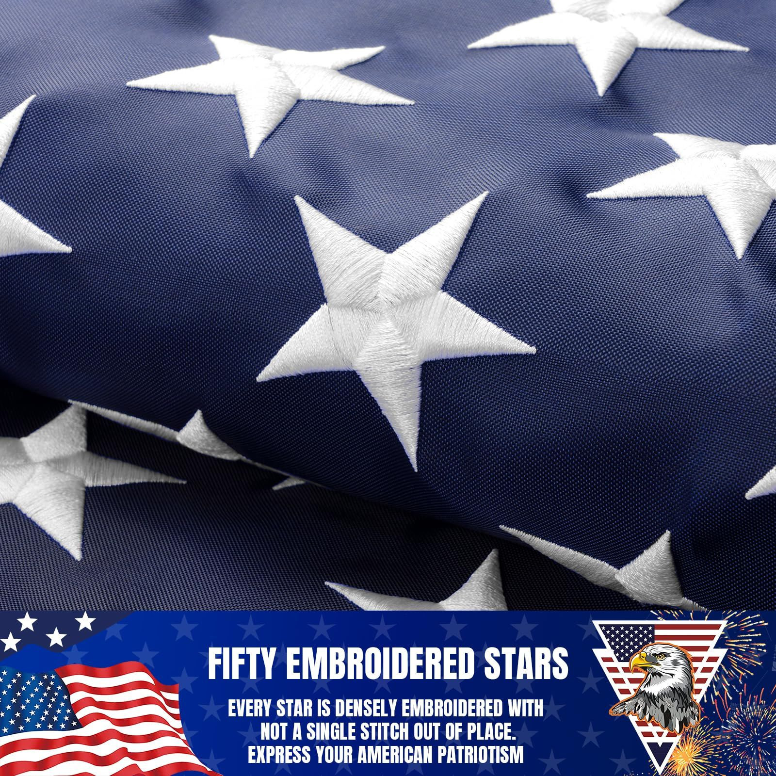 American Flag 3x5ft for Outside: Heavy Duty Nylon, High Wind 3×5 ft, ft
