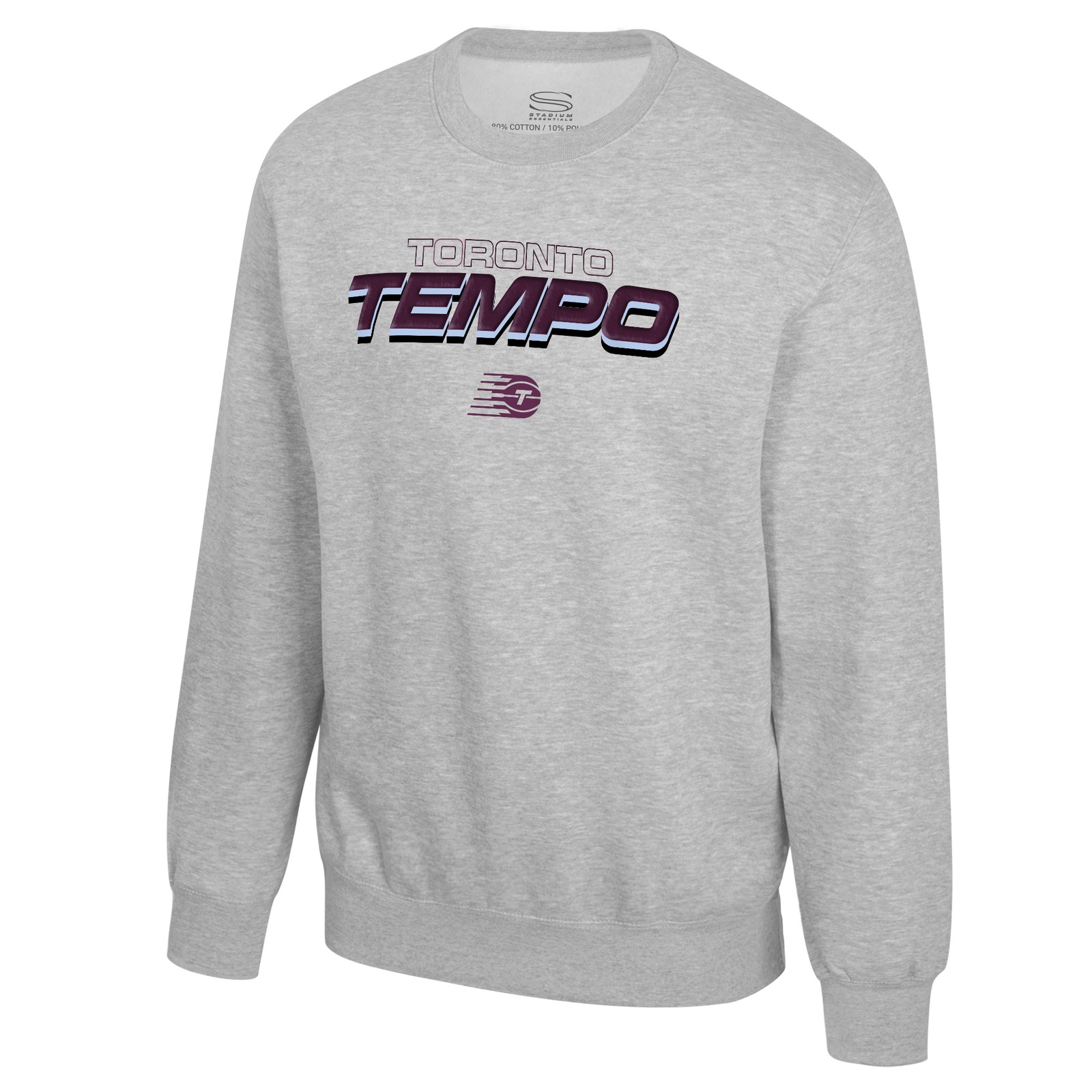 Unisex Stadium Essentials Heather Gray Toronto Tempo Puff Fleece Sweatshirt