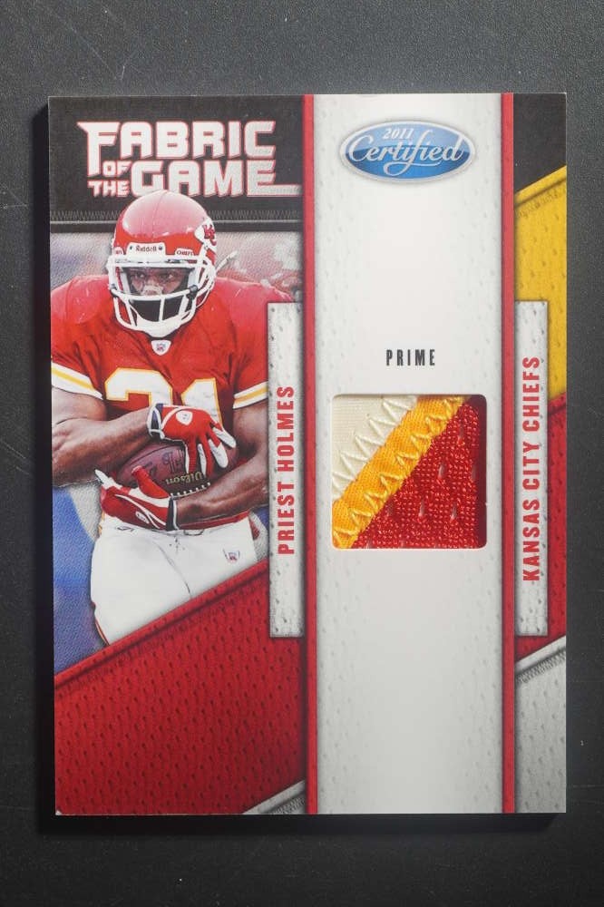 2011 Panini Certified Priest Holmes Fabric of the Game Patch /50 Chiefs DV1060