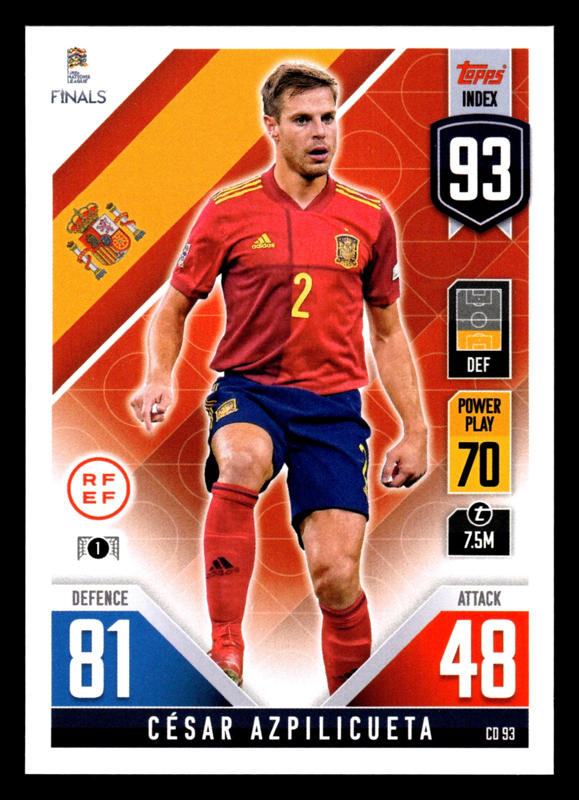 César Azpilicueta 2022-23 Topps Match Attax UEFA #CD93 Spain