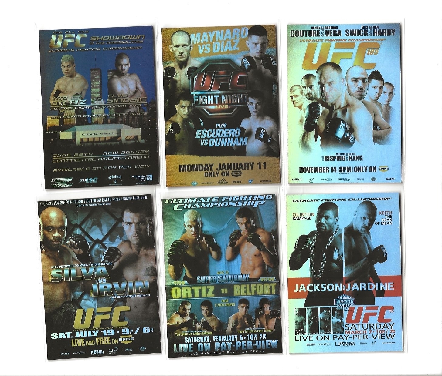 2010 Topps UFC Main Event Complete Fight Poster Review Insert Set 25 Cards