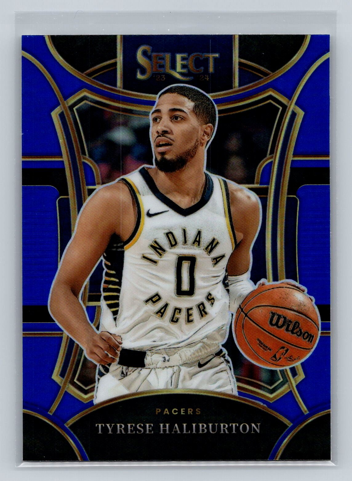 2023-24 Panini Select #372 Tyrese Haliburton Mezzanine Blue Prizm NBA