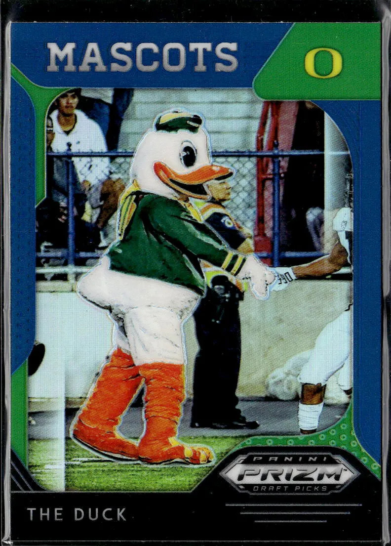The Duck 2019 Panini Prizm Draft Picks Blue Prizm Mascots Oregon Ducks