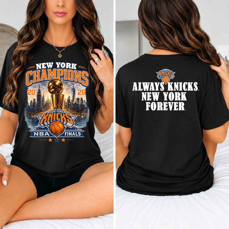 *HOT*New York Knicks 2026 Champions Trophy Skyline Shirt, NBA Finals Fan Apparel