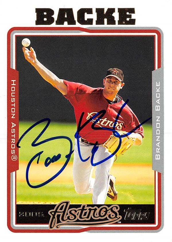 Brandon Backe autographed baseball card (Houston Astro) 2005 Topps #506