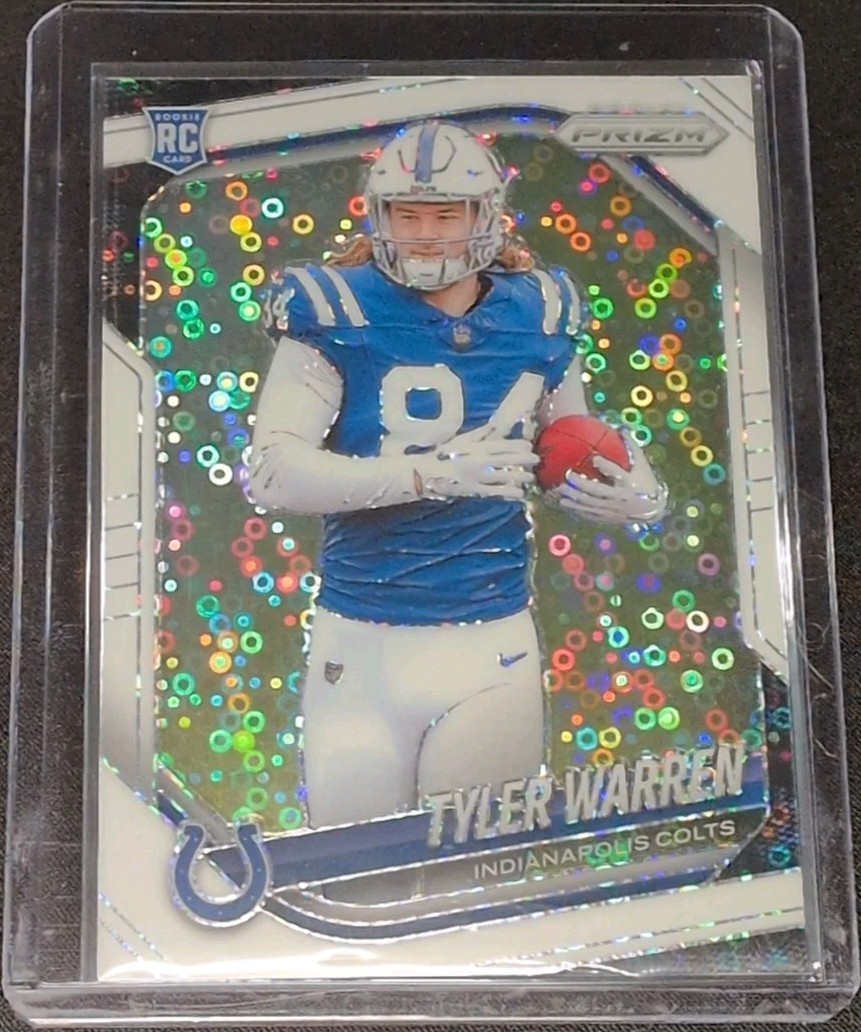 2025 Prizm Tyler Warren #339 White Disco Prizm (RC) Colts Rookie