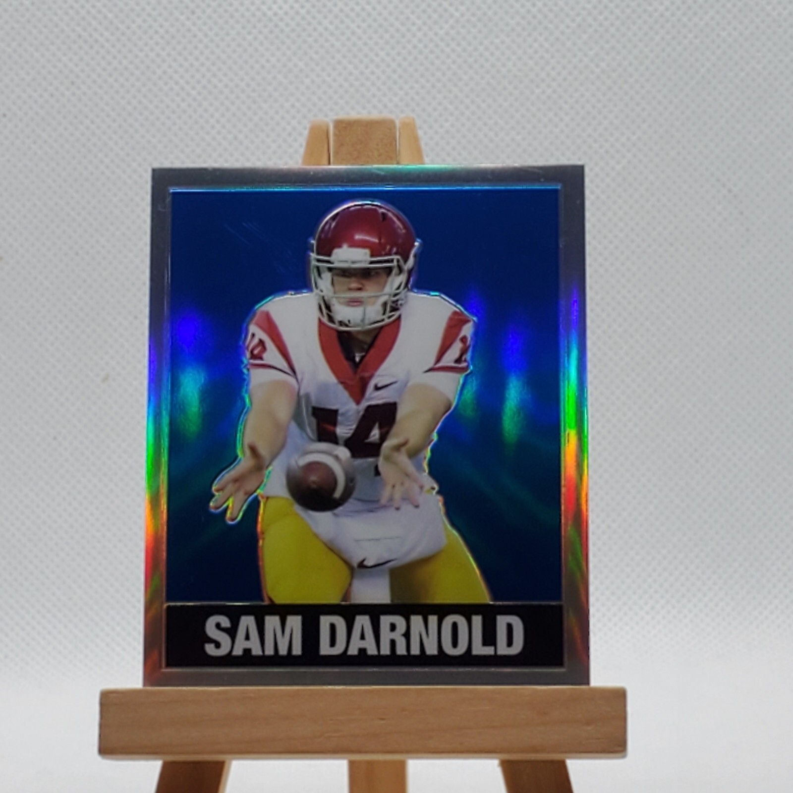 Sam Darnold 2018 Leaf Orignals Metal ’48 The National BLUE Prismatic RC #12/20