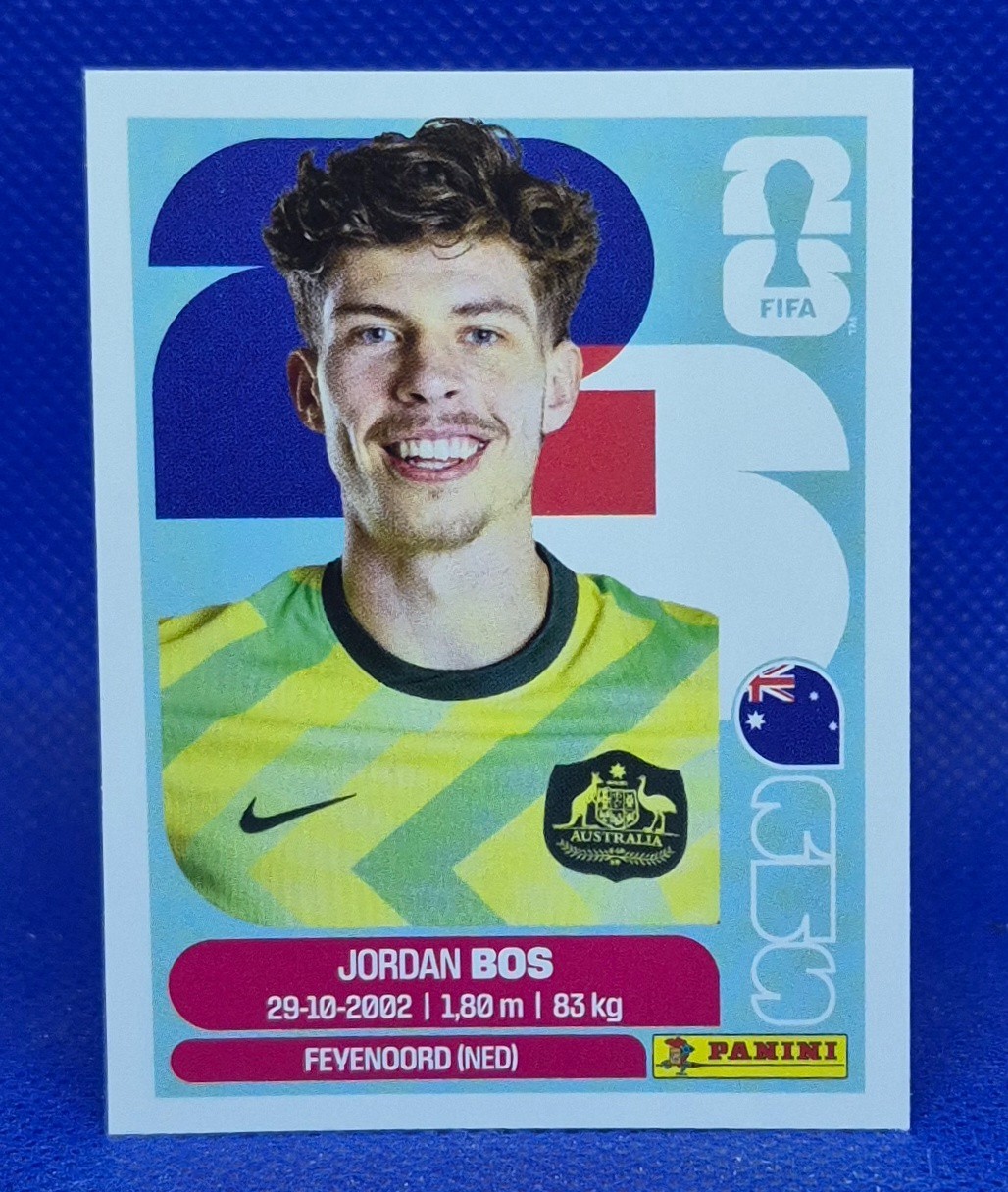 2026 Panini FIFA World Cup Sticker Jordan Bos #AUS 6 – Australia