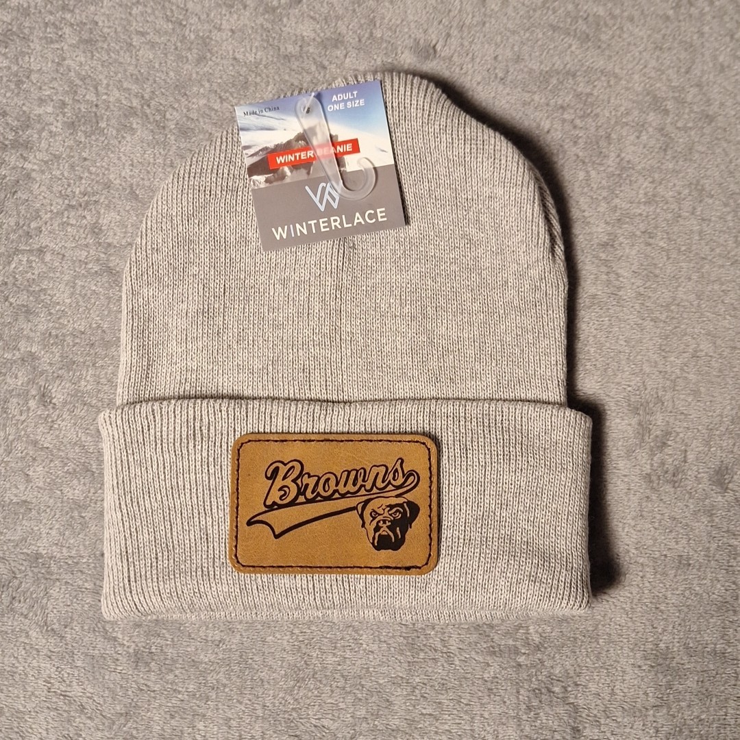 Browns Leather Rectangle Patch NFL (Patch Only)