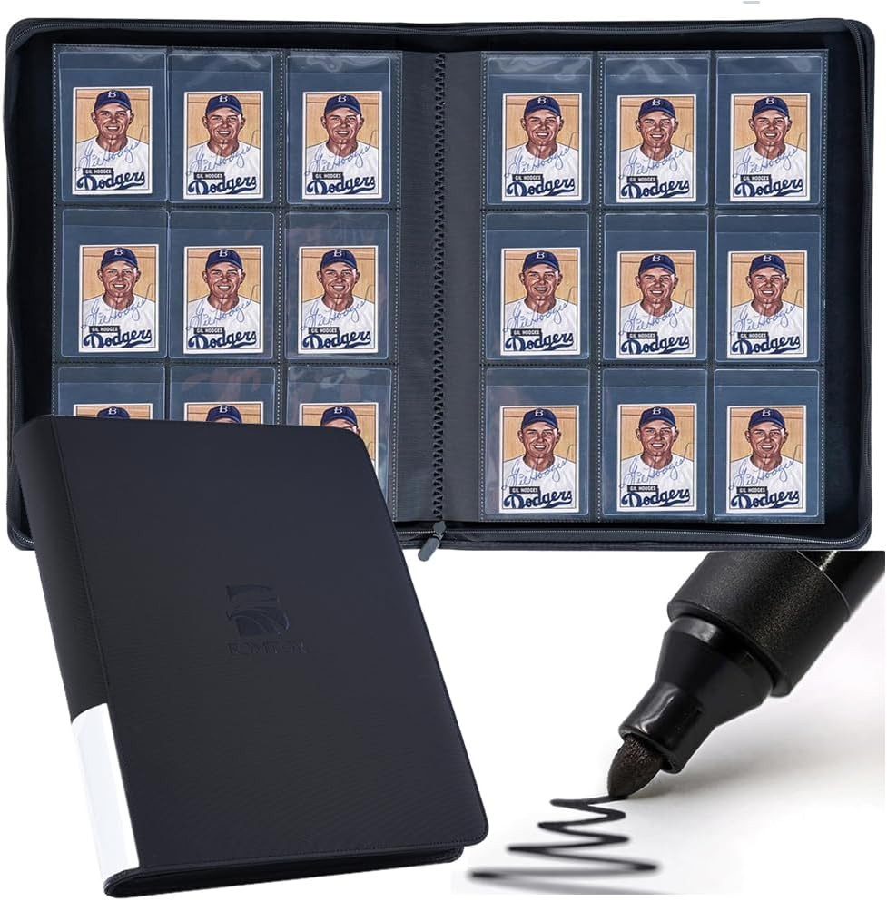 Semi Rigid Card Holder Binder, Premium Card Saver 1 Binder with Sleeves for Trad