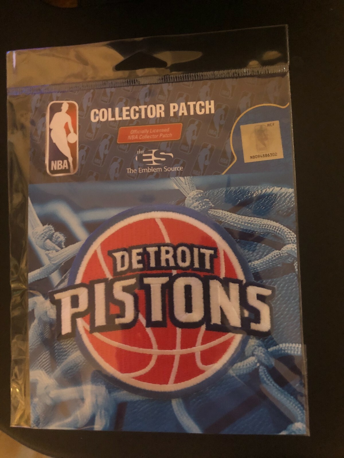Detroit Pistons The Emblem Source Embroidered Logo 4 3/8″ Patch Basketball