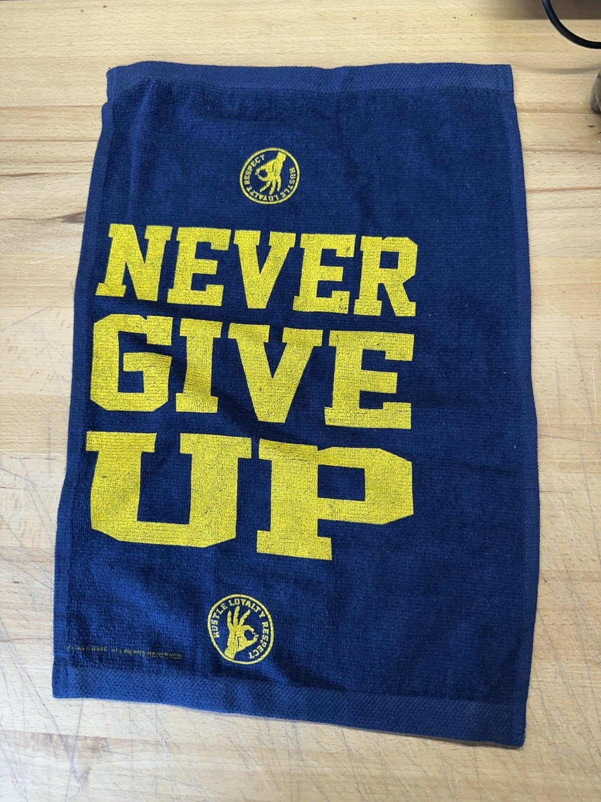 John Cena Never Give Up U C Me WWE Blue And Yellow 18×12 Towel