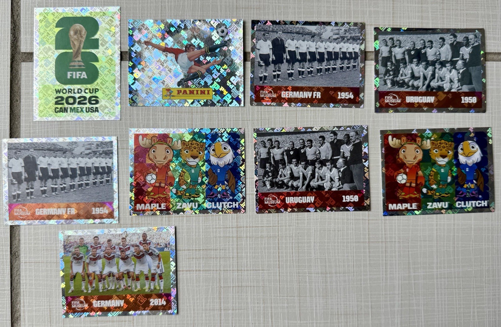 Panini FIFA World Cup 2026 Gold Crumple Stickers – YOU PICK – A-Z PLUS FWC & 00