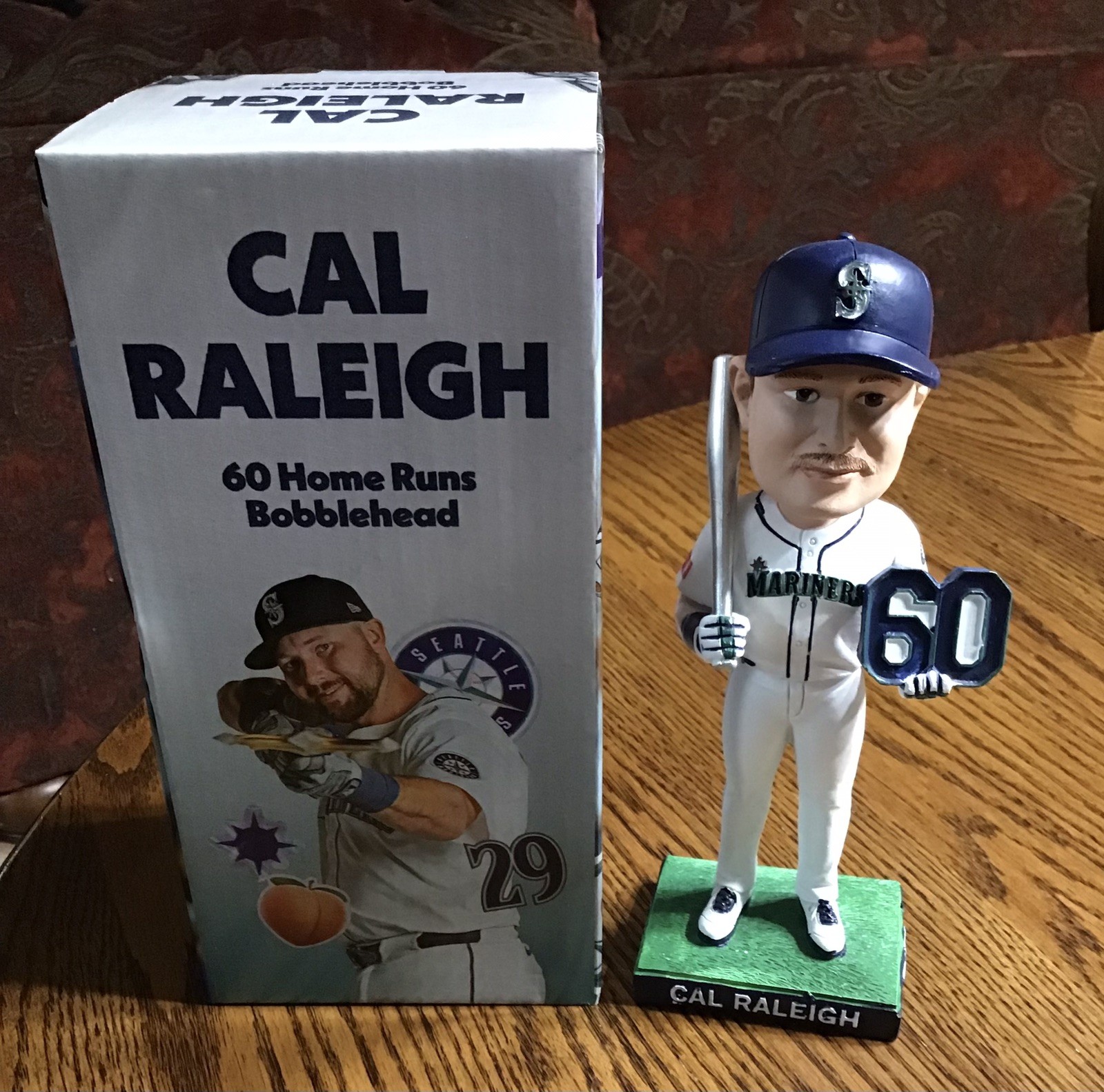 3/28/26 Seattle Mariners Cal Raleigh 60 HR SGA Bobblehead New In Box