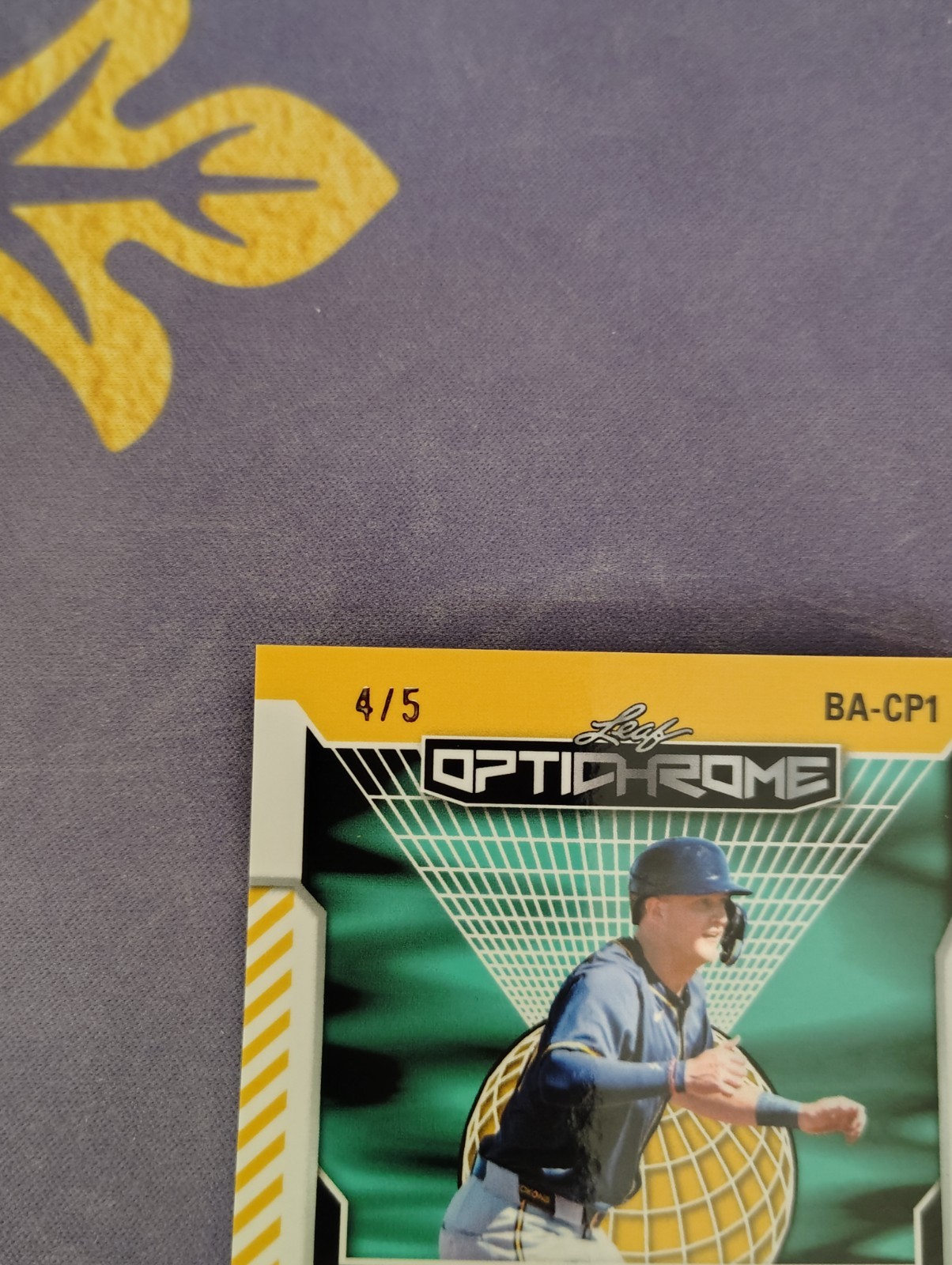 Cooper Pratt 2025 Leaf Optichrome Purple Shimmer /5 Auto SSP Brewers Autograph