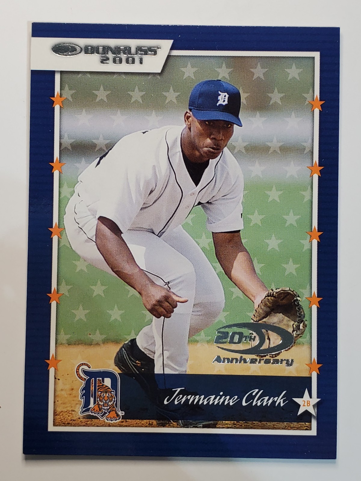 2001 Donruss #55 Jermaine Clark RC!!! ~ Detroit Tigers ROOKIE!!!