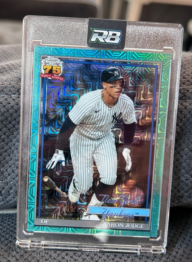 Aaron Judge 2026 Topps Chrome 75th Aqua Lava Refractor /199 91C-82 #169/199 MINT
